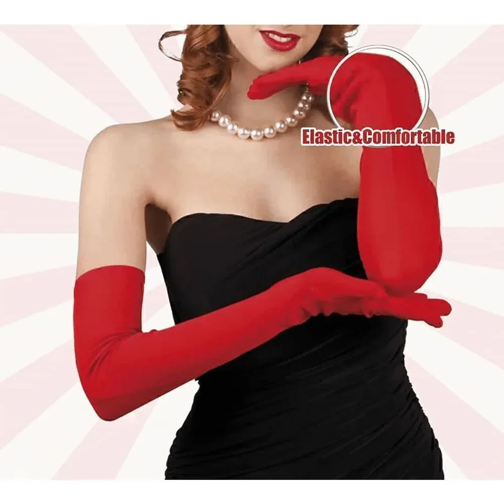 ❤️✨ 5PCS 1920s Red Accessories Flapper Great Gatsby Retro Costume Set NEW